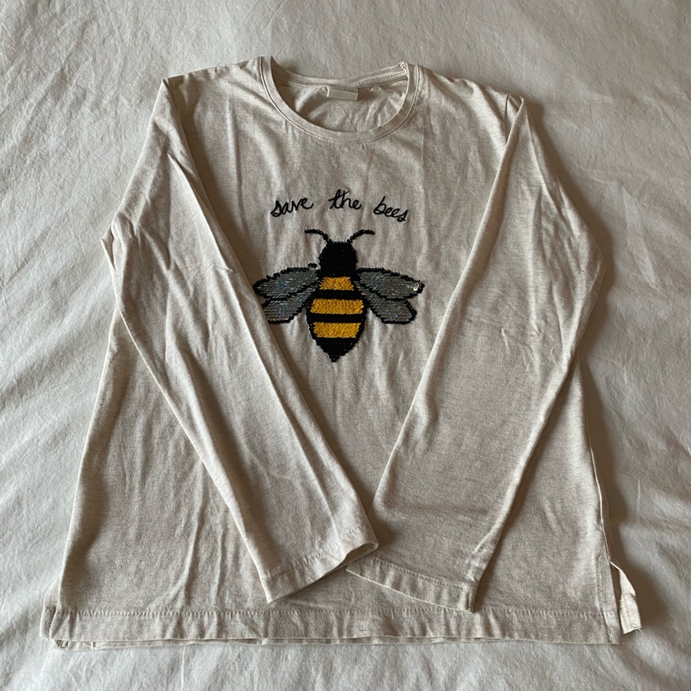 3/$20 Zara kids flip sequins long sleeve t shirt